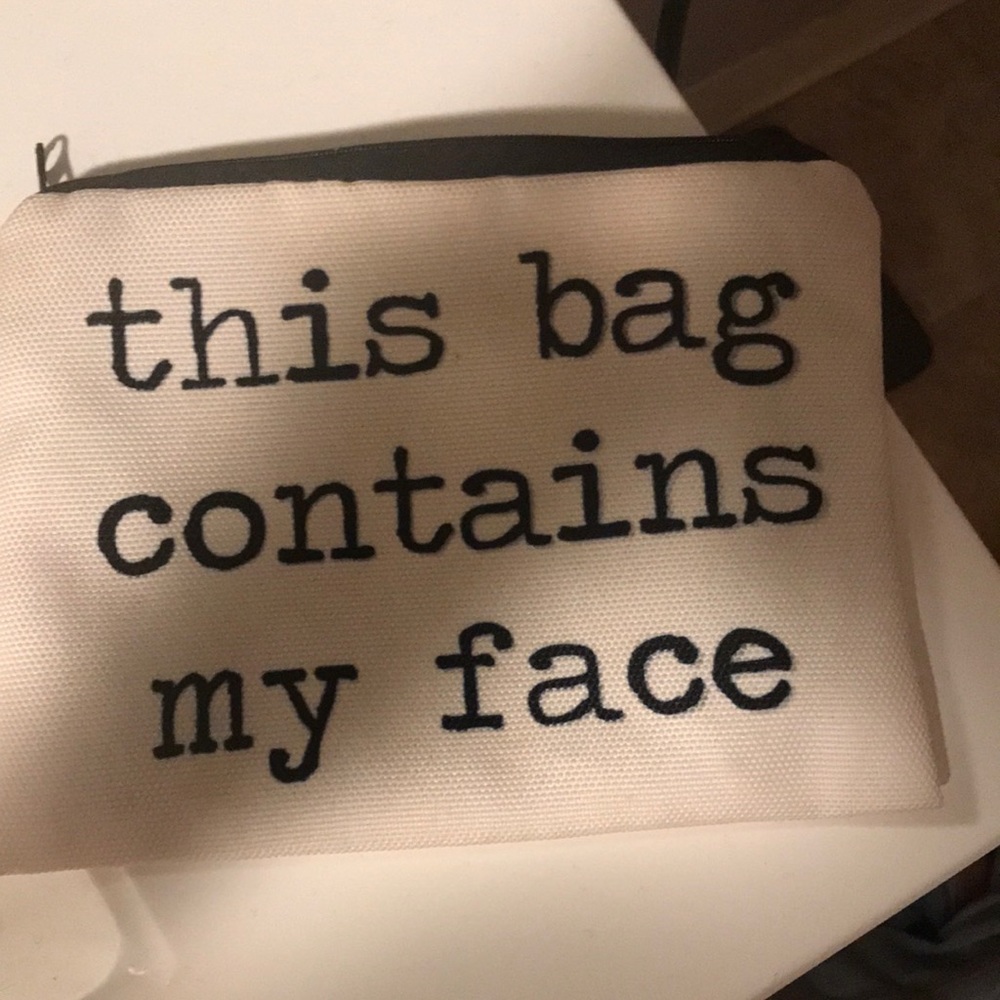 This bag contains my face Make up bag